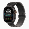 Apple Watch Ultra 4 49mm Black Titanium Case with Black Titanium Milanese Loop (Medium)