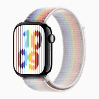 Apple Watch Series 10 46mm, Jet Black Aluminum Case with Sport Loop - Pride Edition