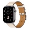 Apple Watch Hermes Series 10 42mm,  ремешок классический кожаный бежевого цвета