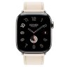 Apple Watch Hermes Series 10 42mm,  ремешок классический кожаный бежевого цвета
