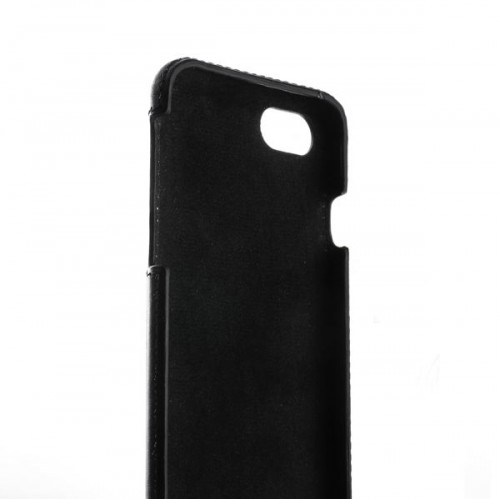 Кожаная чехол-накладка Valenta для iPhone 8 и 7 - Черный