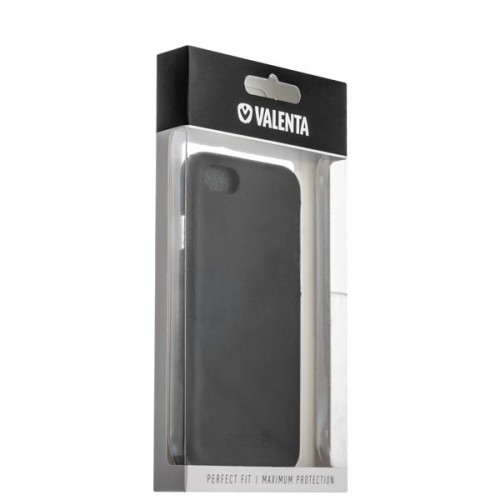 Кожаная чехол-накладка Valenta для iPhone 8 и 7 - Черный