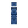 Ремешок Hermes для Apple Watch 46mm Kilim Single Tour - Светло-синий (Bleu de France)