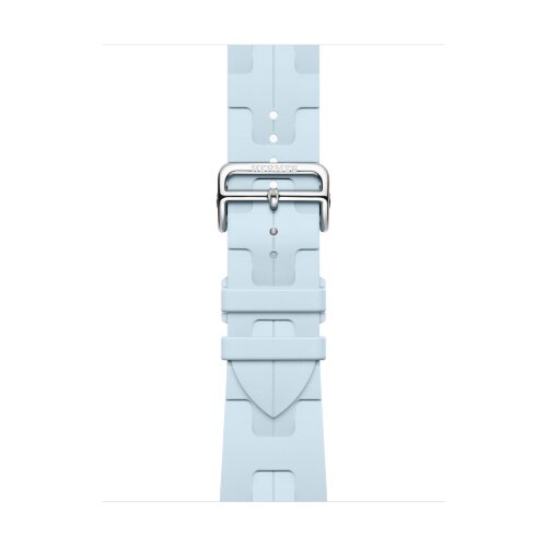 Ремешок Hermes для Apple Watch 46mm Kilim Single Tour - Светло-голубой (Blue Acier)