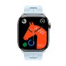 Ремешок Hermes для Apple Watch 46mm Kilim Single Tour - Светло-голубой (Blue Acier)