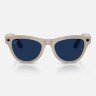 Ray-Ban Meta Skyler (Глянцевая бежевая оправа, линзы прозрачно-сапфировые)