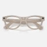 Ray-Ban Meta Skyler (Глянцевая бежевая оправа, линзы прозрачно-сапфировые)