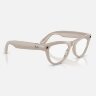 Ray-Ban Meta Skyler (Глянцевая бежевая оправа, линзы прозрачно-сапфировые)