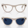Ray-Ban Meta Skyler Transitions (прозрачные линзы с автозатемнением в сапфировые, глянцевая бежевая оправа)
