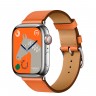 Apple Watch Hermes Series 8 41 мм с кожаным ремешком оранжевого цвета