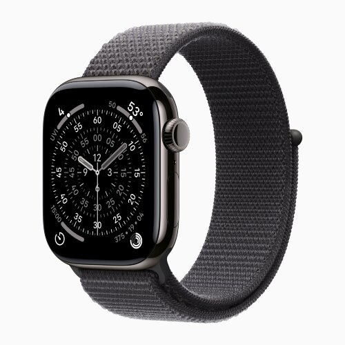 Apple Watch Series 11 42mm, Slate Titanium Case with Sport Loop - Dark Gray