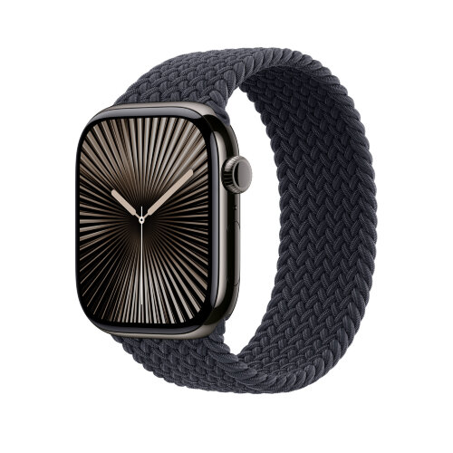 Монобраслет для Apple Watch 46mm Braided Solo Loop - Черный (Midnight)