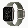 Apple Watch Series 11 42mm, Natural Titanium Case with Modern Buckle - Sage Gray