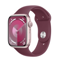 Apple Watch Series 9 45mm, Pink Aluminum Case with Sport Band - Mulberry