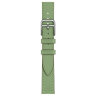 Apple Watch Hermes Series 9 41mm, тонкий кожаный ремешок зеленого цвета