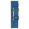 Apple Watch Hermes Series 10 42mm, двойной тонкий кожаный ремешок с пряжкой синего цвета