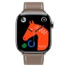 Apple Watch Hermes Series 10 42mm,  ремешок классический кожаный светло-коричневого цвета