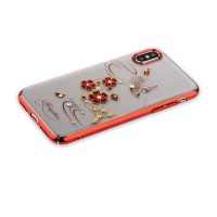 Пластиковая чехол-накладка KINGXBAR для iPhone X - красный (Рифмы)