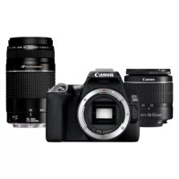 Canon EOS 250D, Black + EF-S 18-55mm f/3.5-5.6 III+ EF 75-300mm f/4-5.6 III Lens Kit