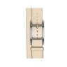 Кожаный двойной ремешок с пряжкой Hermes для Apple Watch 42mm Double Tour Hapi - Бежевый (Craie)