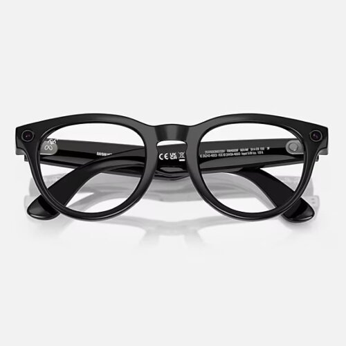Ray-Ban Meta Low Bridge Fit HeadLiner (Глянцевая черная оправа, линзы прозрачно-сапфировые)
