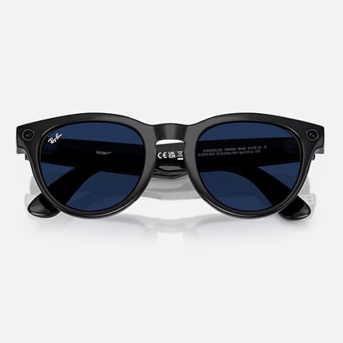 Ray-Ban Meta Low Bridge Fit HeadLiner (Глянцевая черная оправа, линзы прозрачно-сапфировые)