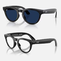 Ray-Ban Meta Headliner Transitions (линзы прозрачные с затемнением в сапфировый, глянцевая черная оправа)