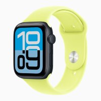 Apple Watch SE 3 40mm, Midnight Aluminum Case with Sport Band - Neon Yellow
