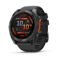 Умные часы Garmin Fenix 8 51mm, AMOLED, Slate Gray, Black Silicone Band