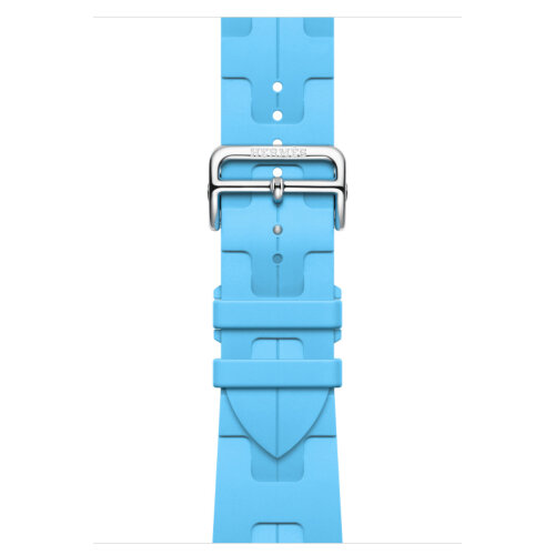 Apple Watch Hermes Series 9 45mm, спортивный ремешок Kilim голубого цвета