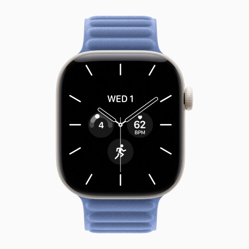 Apple Watch Series 12 46mm, Pearl White Ceramic Case with Magnetic Link - Wildflower Blue