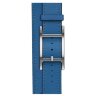 Apple Watch Hermes Series 10 42mm, двойной кожаный ремешок с пряжкой синего цвета