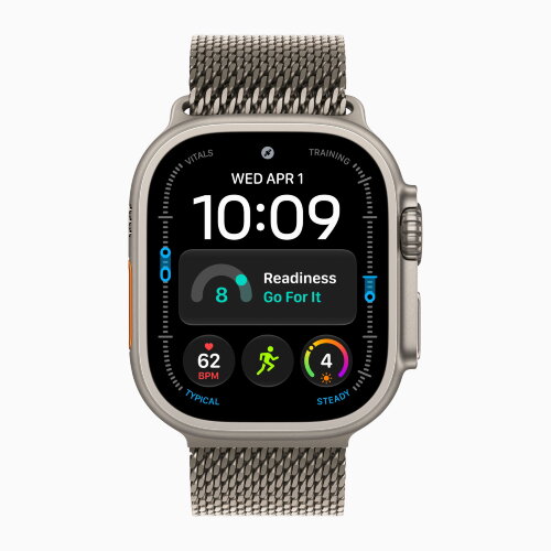 Apple Watch Ultra 4 49mm Natural Titanium Case with Natural Titanium Milanese Loop (Large)