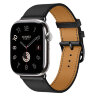 Apple Watch Hermes Series 10 46mm, ремешок классический кожаный черного цвета
