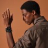 Кожаный двойной ремешок с пряжкой Hermes для Apple Watch 46mm Double Tour Hapi - Черный (Noir)