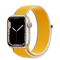 Apple Watch Series 7 41 мм, из алюминия «Сияющая звезда», спортивный браслет Ярко-жёлтый