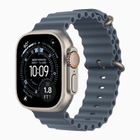 Apple Watch Ultra 3 49mm Titanium Case with Light Blue Alpine Loop (S)