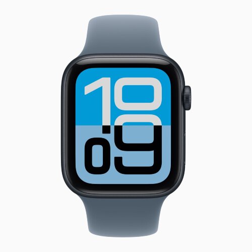 Apple Watch SE 3 40mm, Midnight Aluminum Case with Sport Band - Anchor Blue
