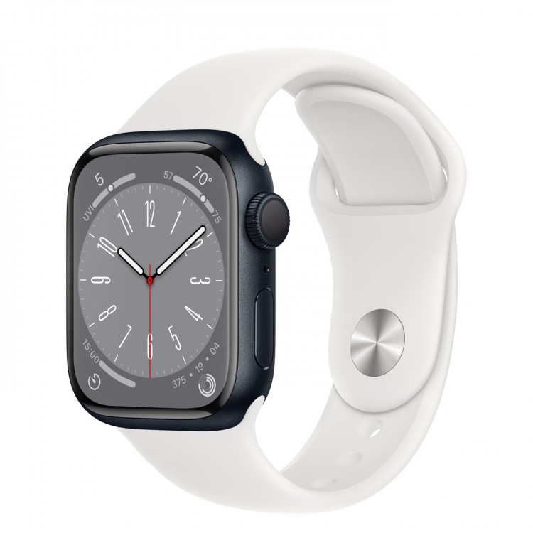 Apple Watch 8 Aluminum Midnight 41mm White