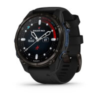 Умные часы Garmin Descent Mk3i 43mm, Carbon Gray DLC Titanium, Black Silicone Band
