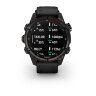 Умные часы Garmin Descent Mk3i 43mm, Carbon Gray DLC Titanium, Black Silicone Band