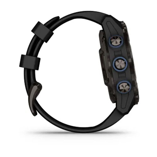 Умные часы Garmin Descent Mk3i 43mm, Carbon Gray DLC Titanium, Black Silicone Band