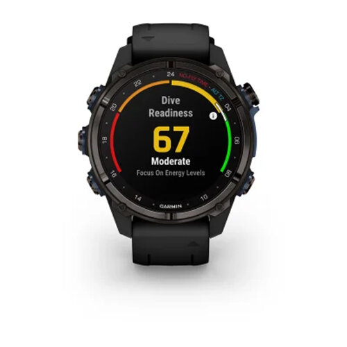 Умные часы Garmin Descent Mk3i 43mm, Carbon Gray DLC Titanium, Black Silicone Band