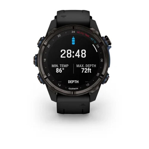 Умные часы Garmin Descent Mk3i 43mm, Carbon Gray DLC Titanium, Black Silicone Band