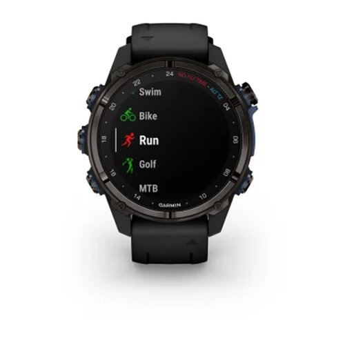 Умные часы Garmin Descent Mk3i 43mm, Carbon Gray DLC Titanium, Black Silicone Band