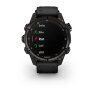 Умные часы Garmin Descent Mk3i 43mm, Carbon Gray DLC Titanium, Black Silicone Band
