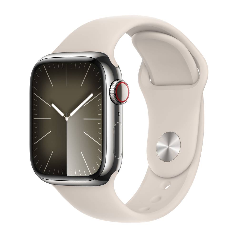 Iphone watch on sale silver band