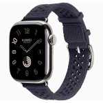 Apple Watch Hermes Series 11 42mm, ремешок из текстильного трикотажа темно-синий