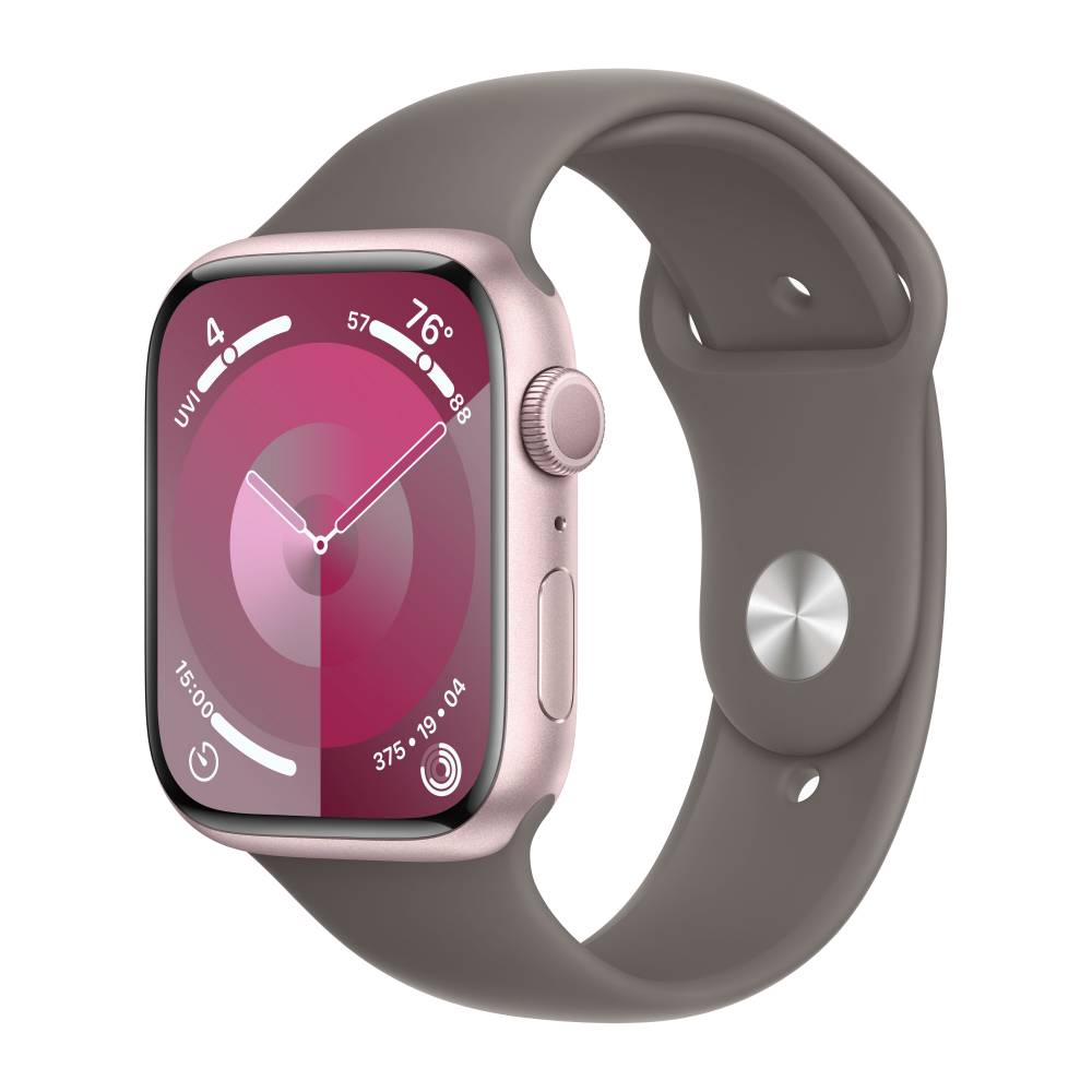 Apple Watch 9 Aluminum Pink 45mm Clay band