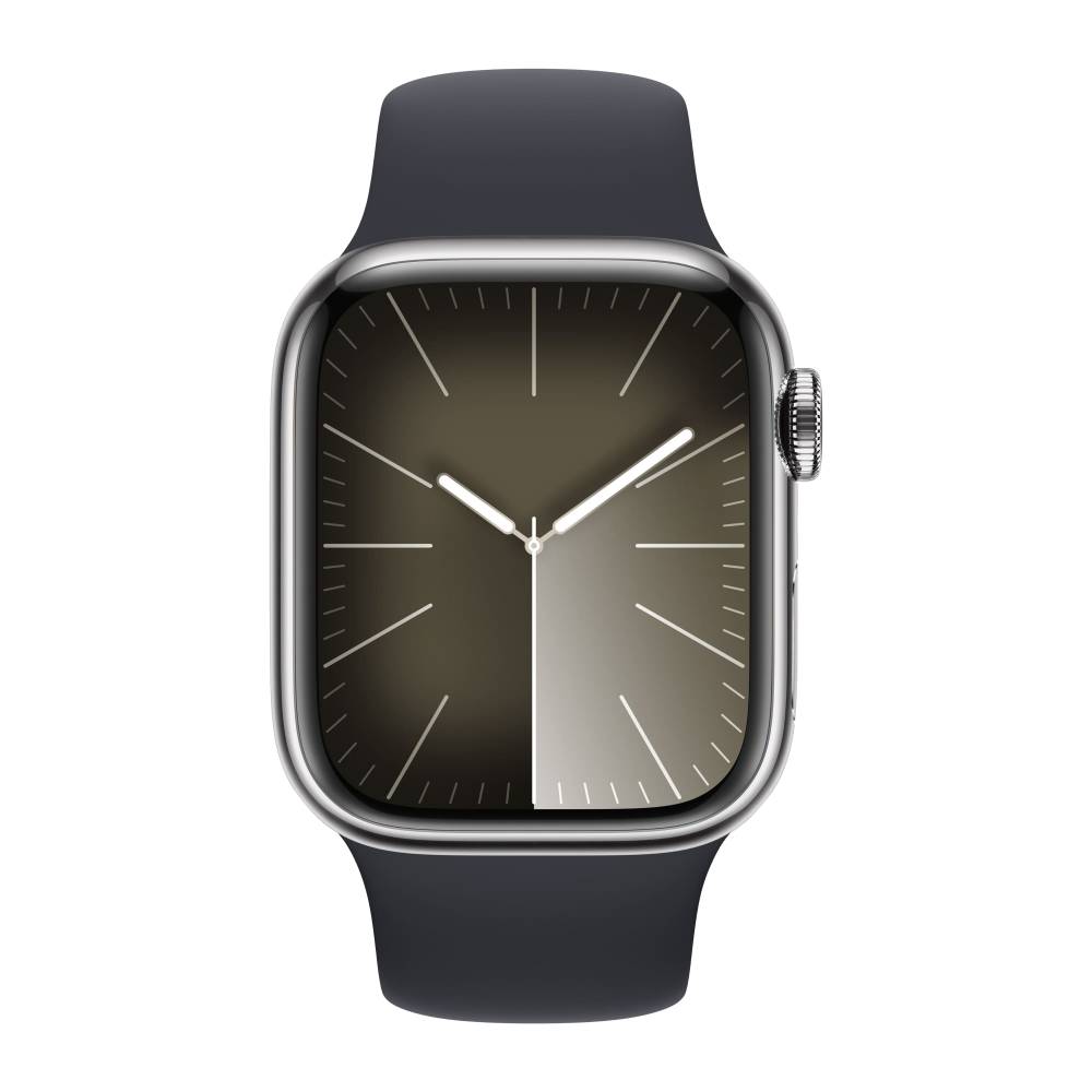 Apple Watch 9 Silver Stainless Steel 45mm Midnight